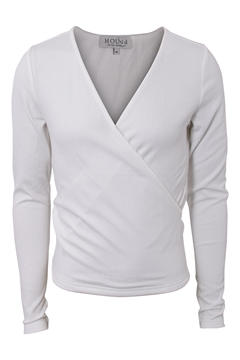 Hound wrap bluse - hvid